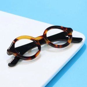 SET OF 3 TORTOISE SHELL Eyeglass Frames Glasses Optician Eye Doctor Brooch Pins